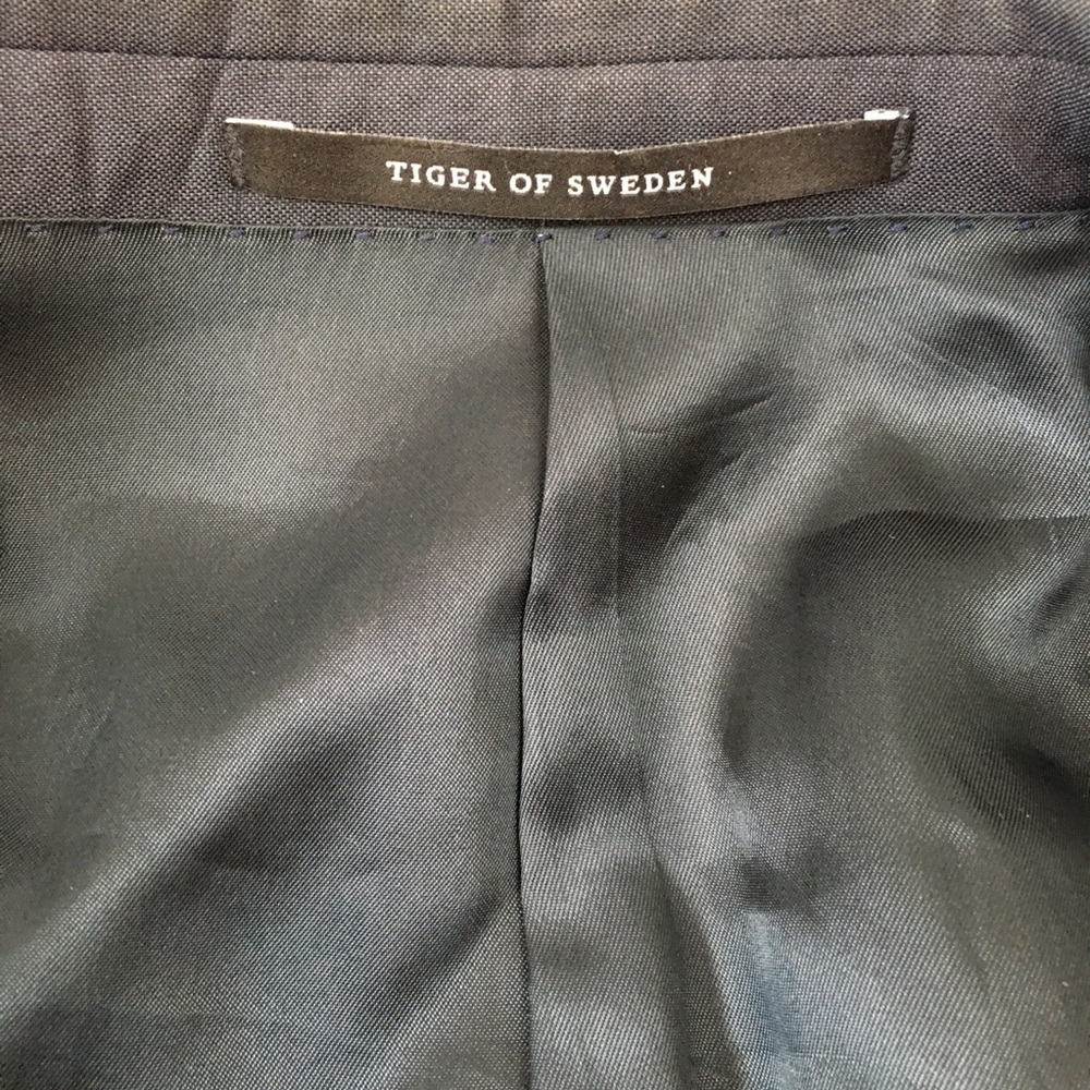 TIGER OF SWEDEN Classic Navy Blazer 100% Wool 48 - Picture 10 of 13
